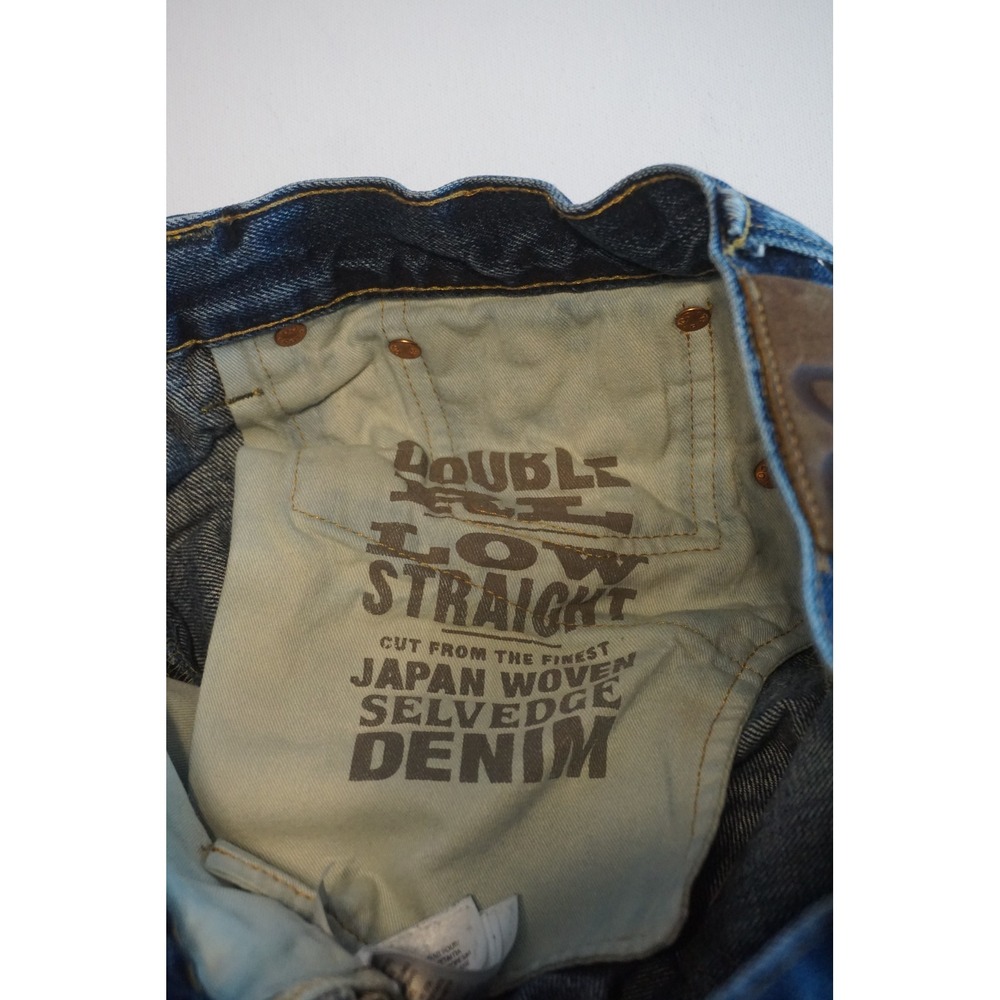 RRL Double RL Low Straight Japan Woven Selvedge Denim Jeans Blue 32x30 - Picture 11 of 16